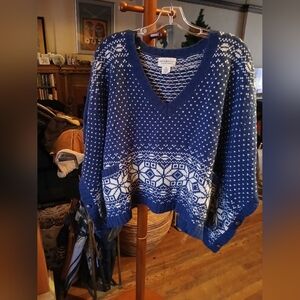 Ralph Lauren Denim & Supply Snowflake themed Ponch, Cape L/XL